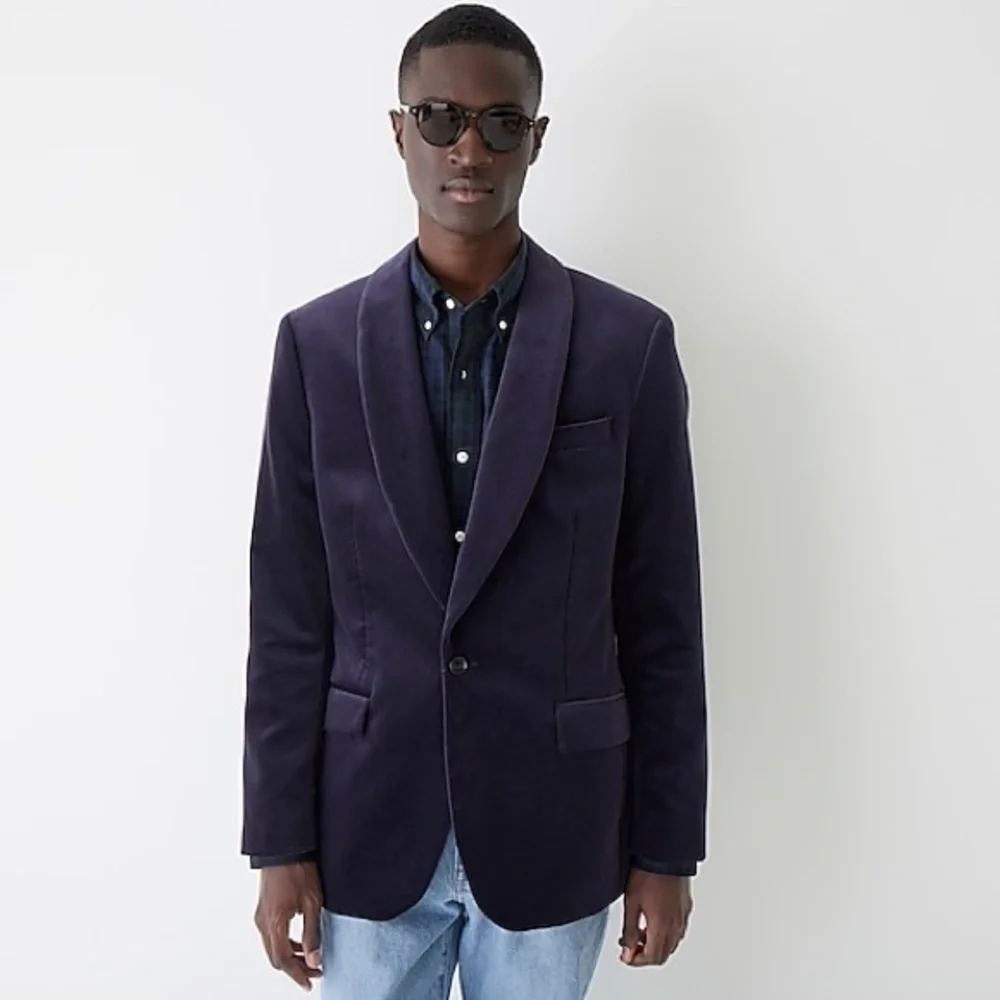 - J Crew Ludlow Slim-fit shawl-collar tuxedo jacket in velvet Item J5425